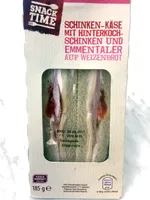 Schinken-Käse mit Hinterkochschinken und Emmentaler auf Weizenbrot