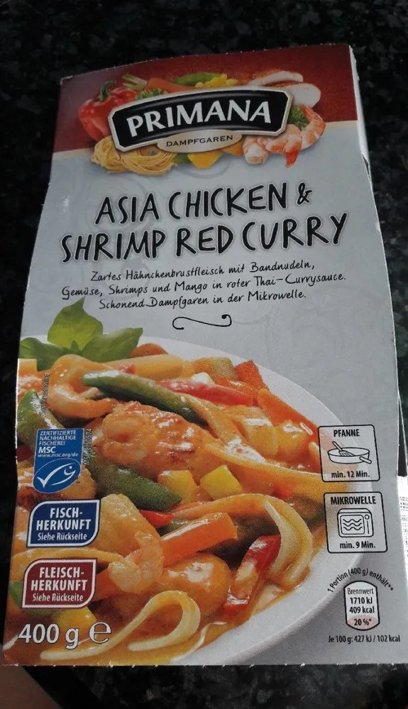 Asia Chicken & shrimp red curry
