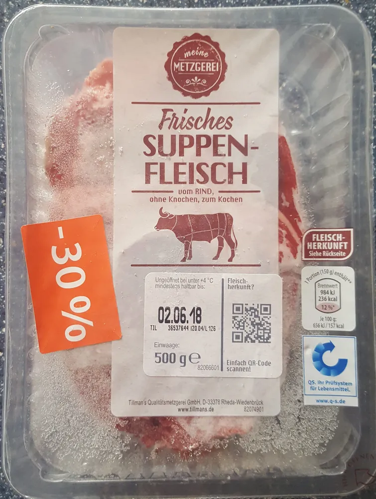 Frisches Suppenfleisch