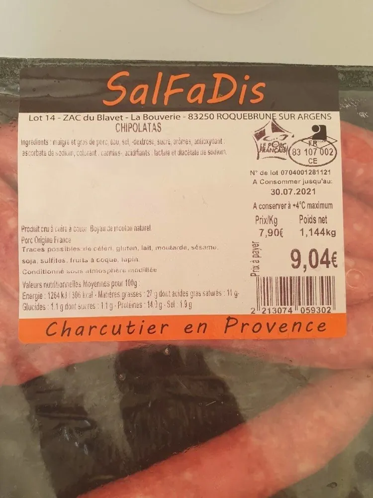 Chipolatas natures