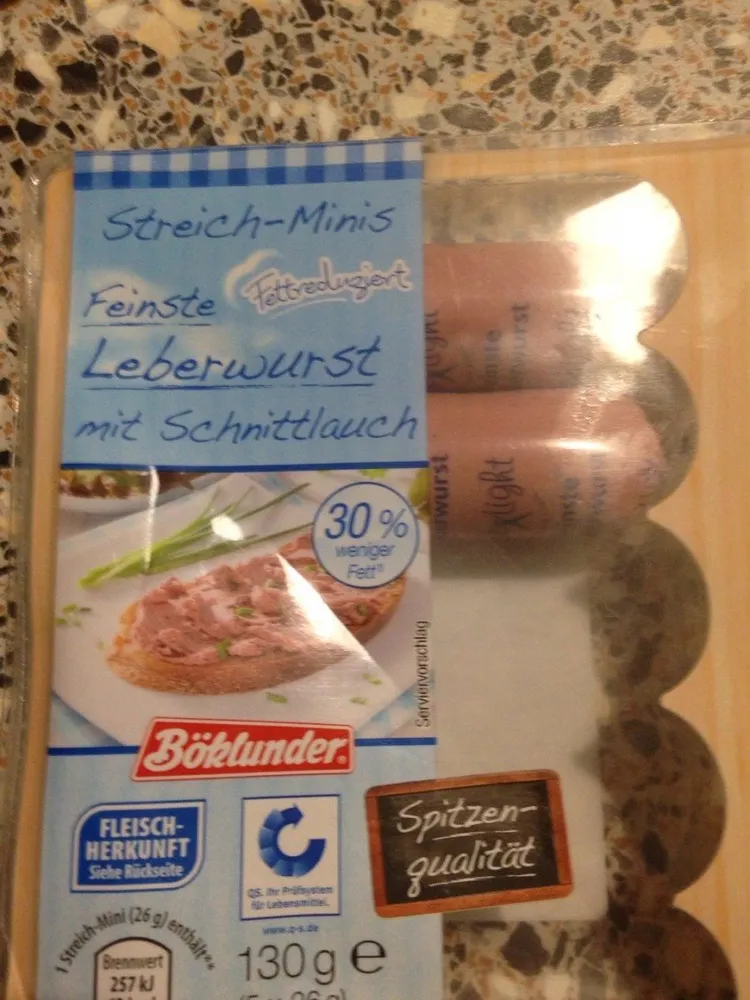 Feinste Leberwurst mit Schnittlauch