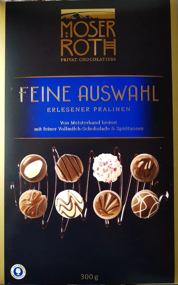 Feine Auswahl erlesener Pralinen