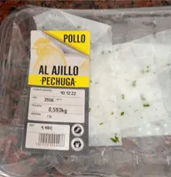Pechuga de pollo al ajillo