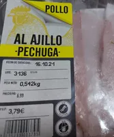 Pechuga de pollo al ajillo