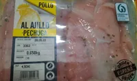 Pechuga de pollo al ajillo