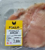Pechuga de pollo al ajillo