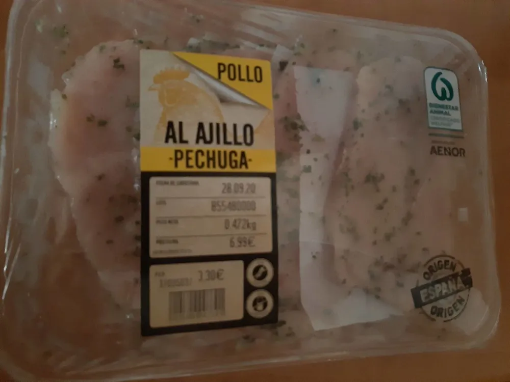 Pollo Al ajillo - pechuga