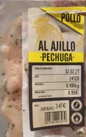 Pechuga de pollo al ajillo