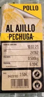 Pechuga pollo al ajillo