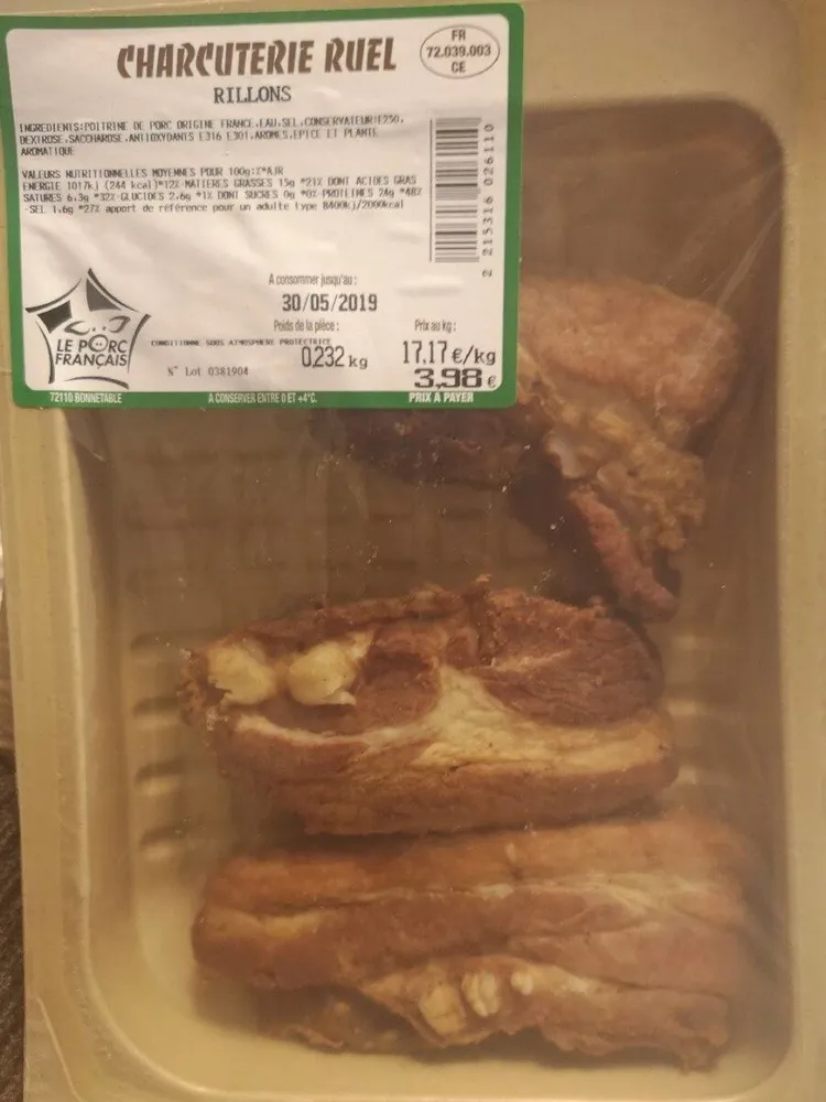Rillons de porc