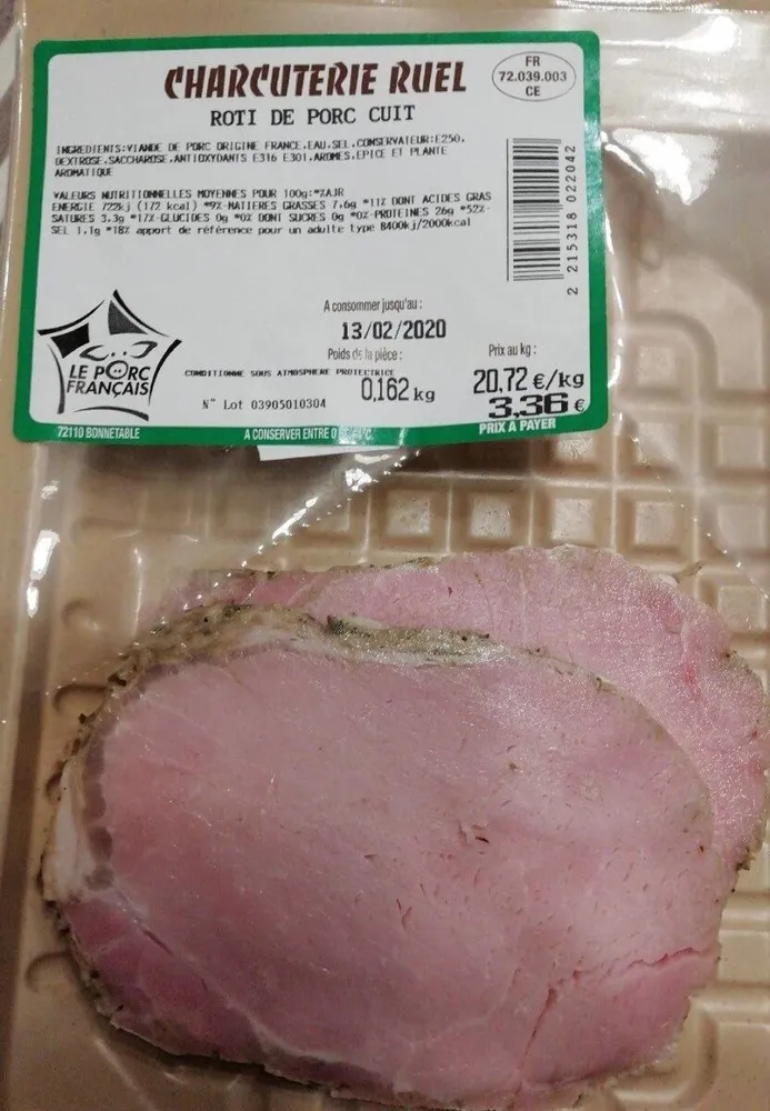 Rôti de porc cuit