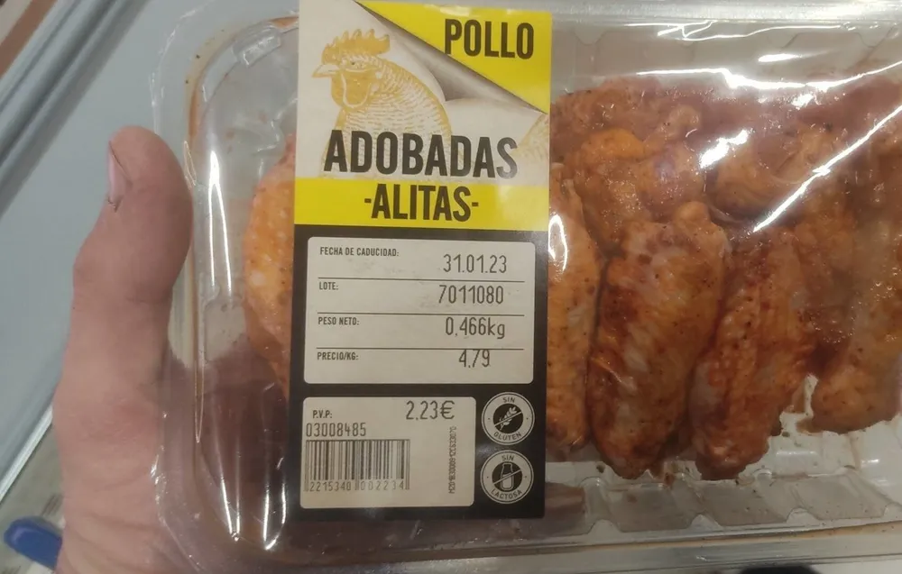 Pollo alitas adobadas