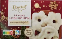 Braune Lebkuchen mit weißer Schokolade