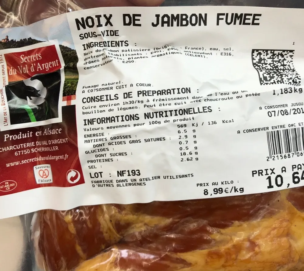 Noix de jambon fumée