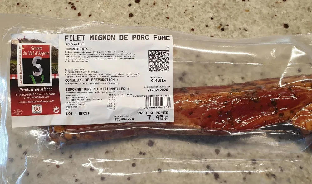 filet mignon de porc fumé