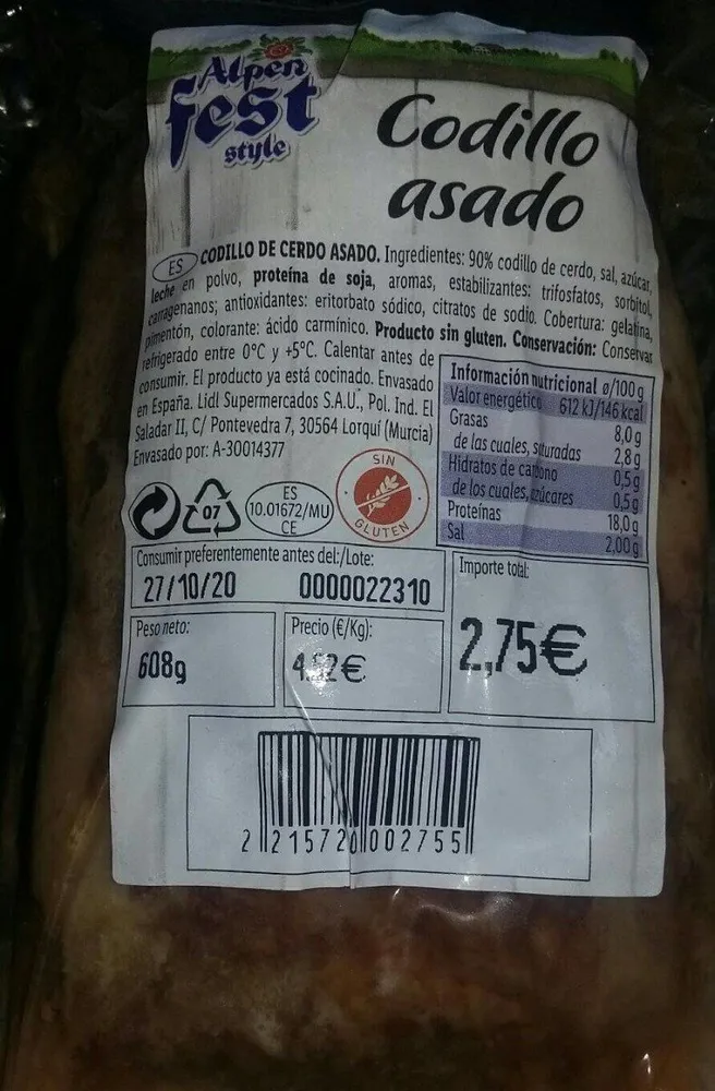 Codillo asado