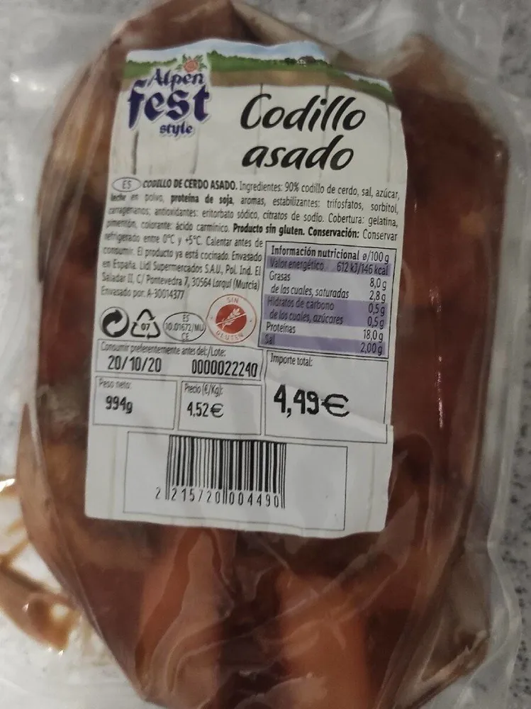 Codillo asado