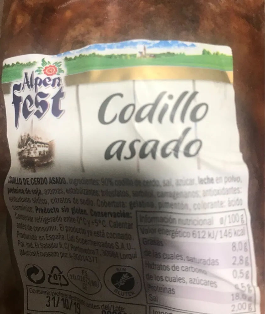 Codillo de cerdo asado