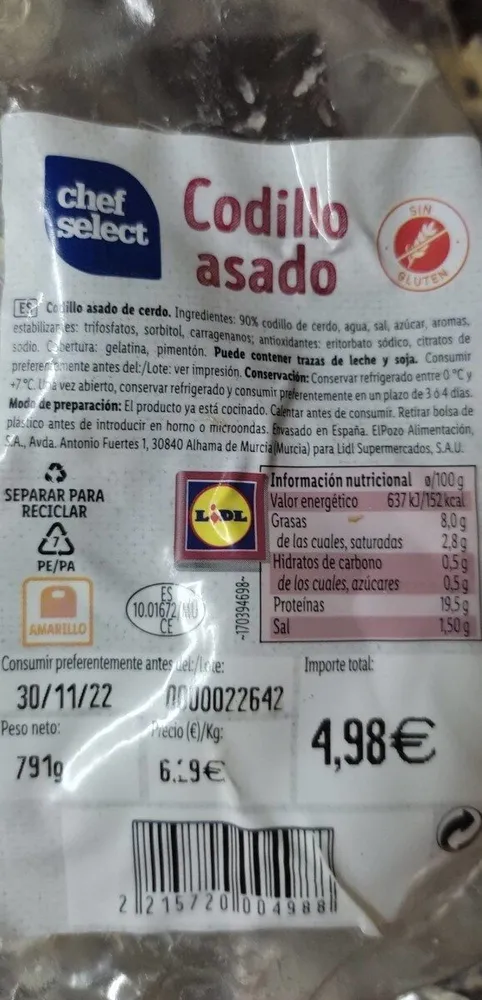 Codillo asado