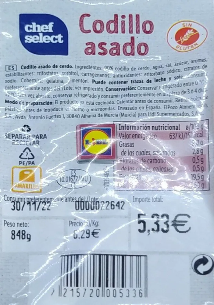 Codillo asado