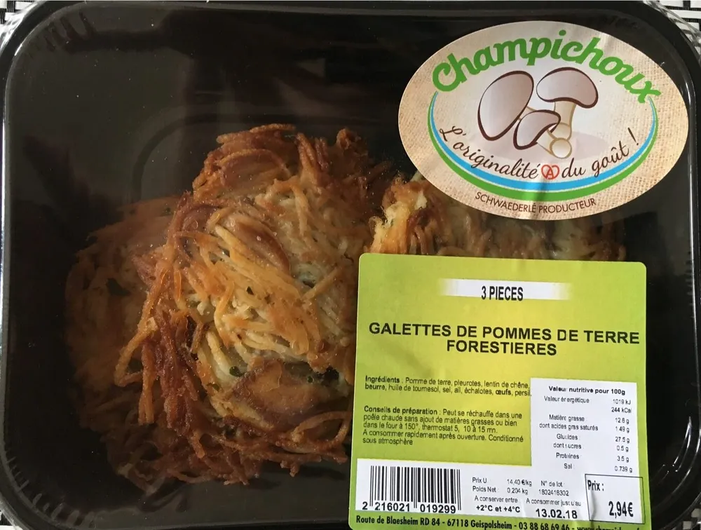 Galettes de pommes de terre forestières