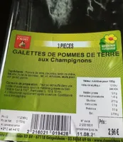 Champichoux galettes pdt