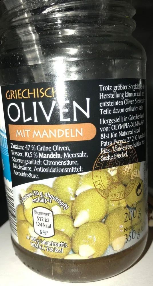 Griechische Oliven Mit Mandeln