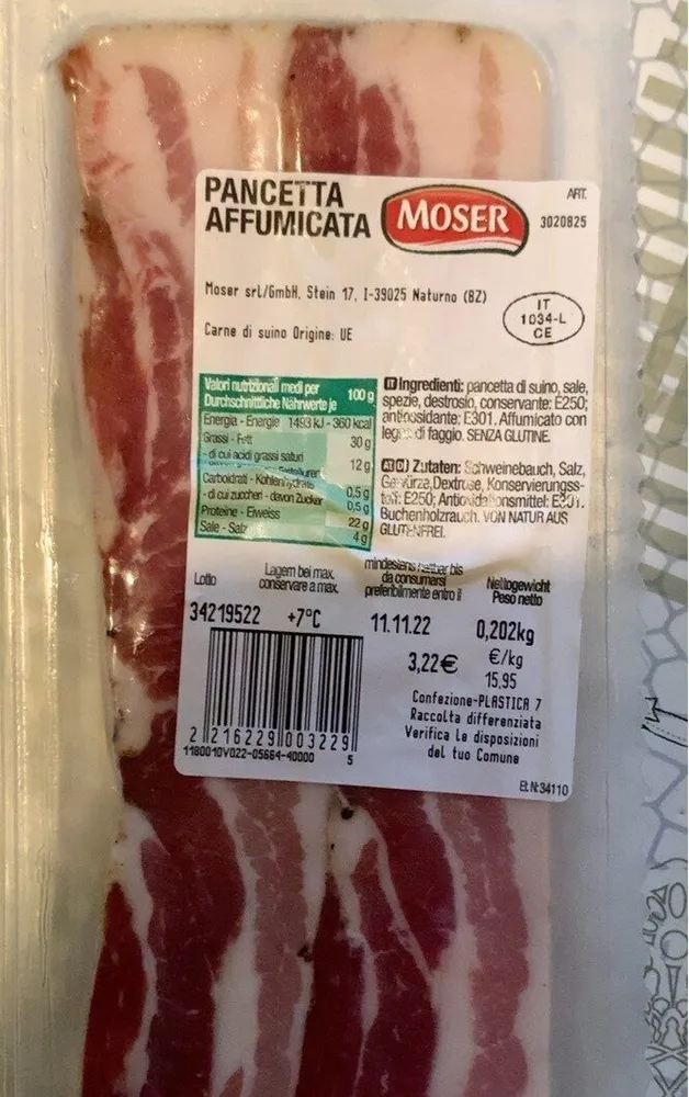 Pancetta affumicata