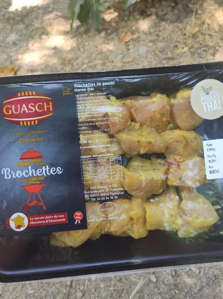 Brochette de poulet mariné thaï