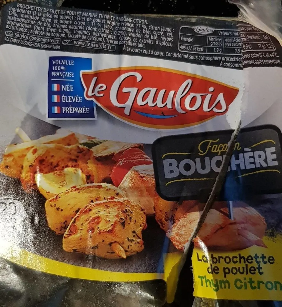 La brochette de poulet Thym Citron