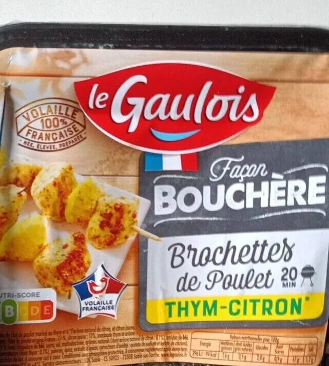 Brochettes de poulet thym citron