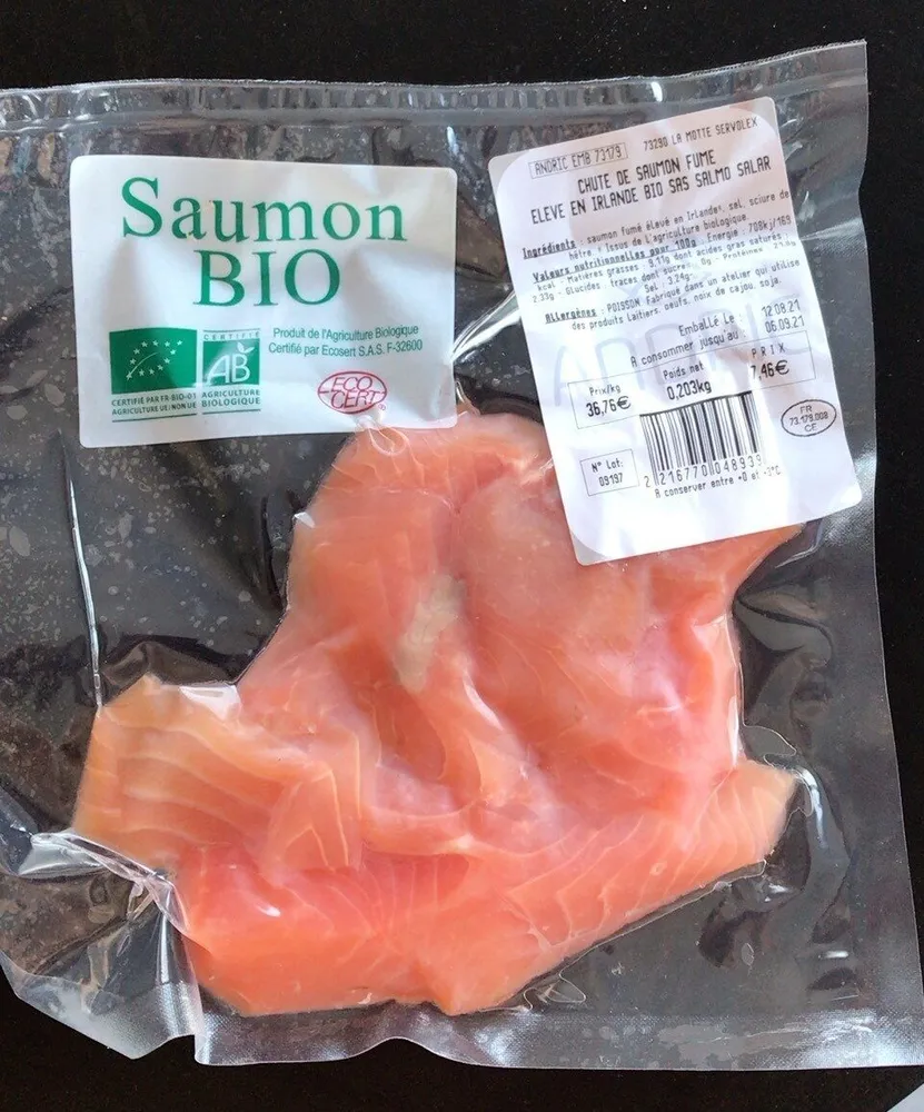 Chute de saumon fumé