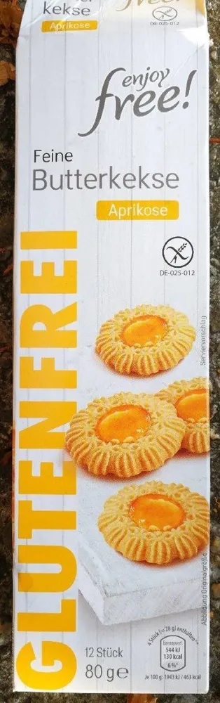 Feine Butterkekse Aprikose, Glutenfrei