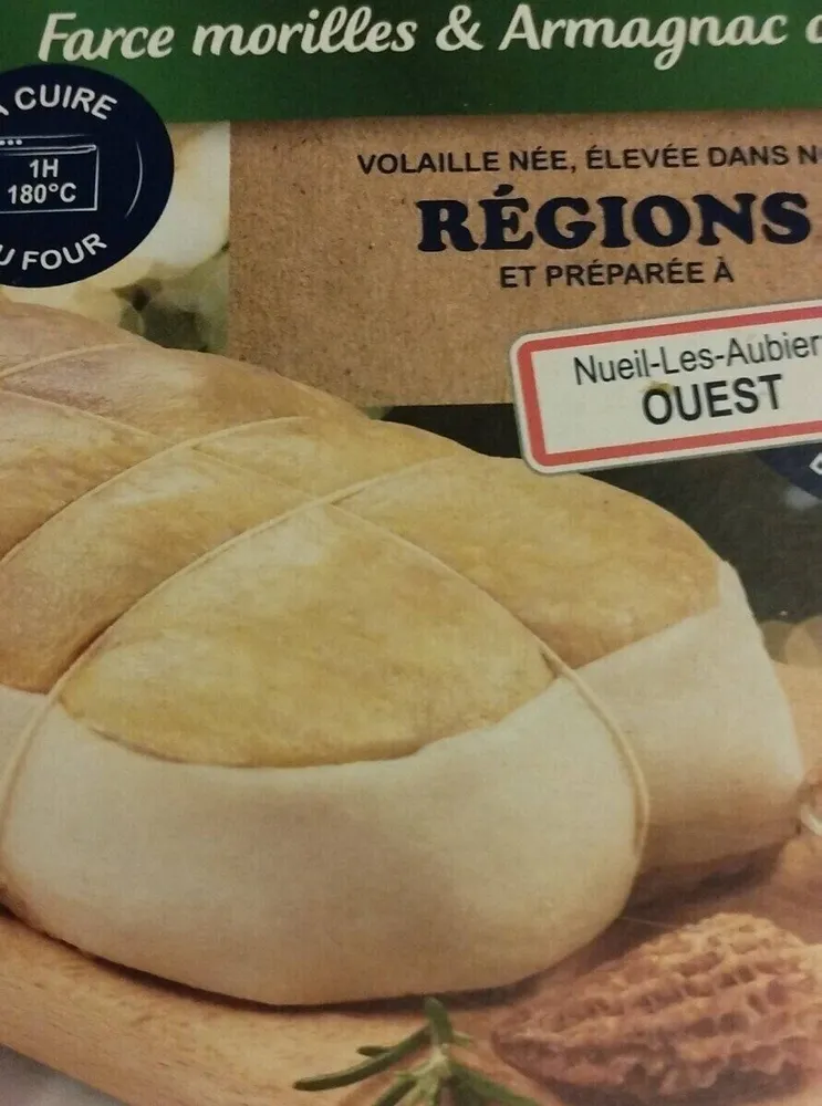 Rôti de chapon farce morilles armagnac