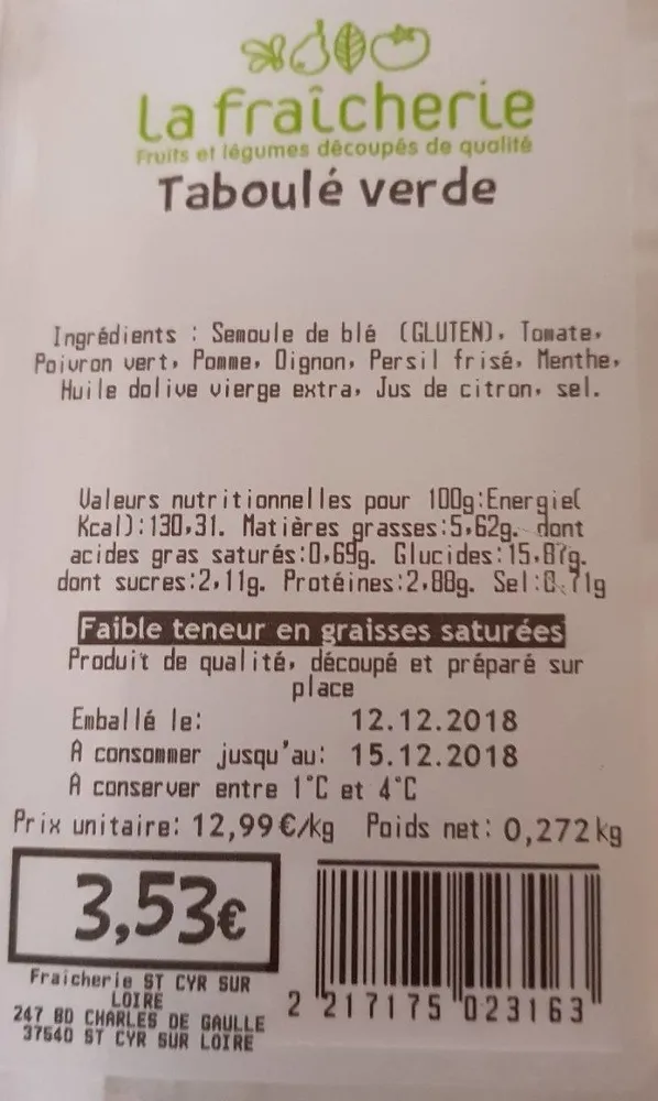 Taboulé Verdé