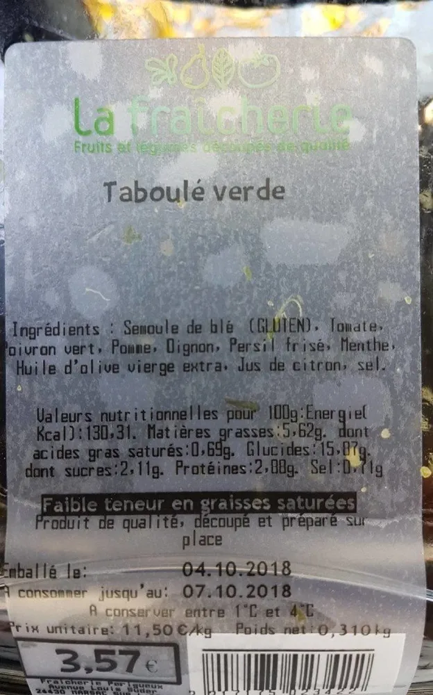 Taboulé verde