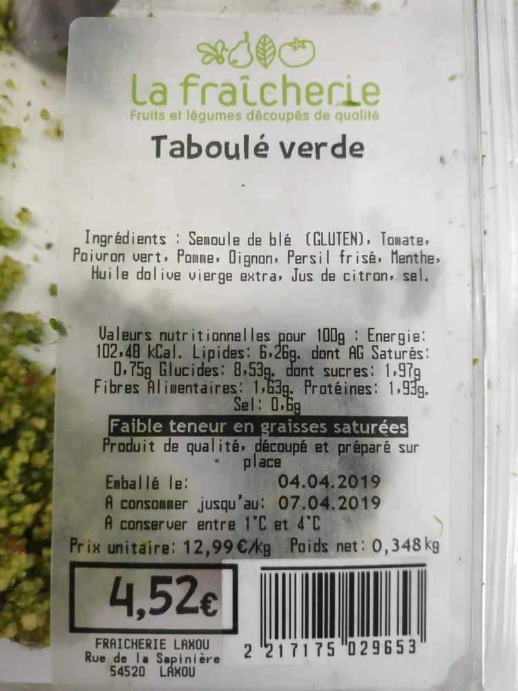 Taboulé verde