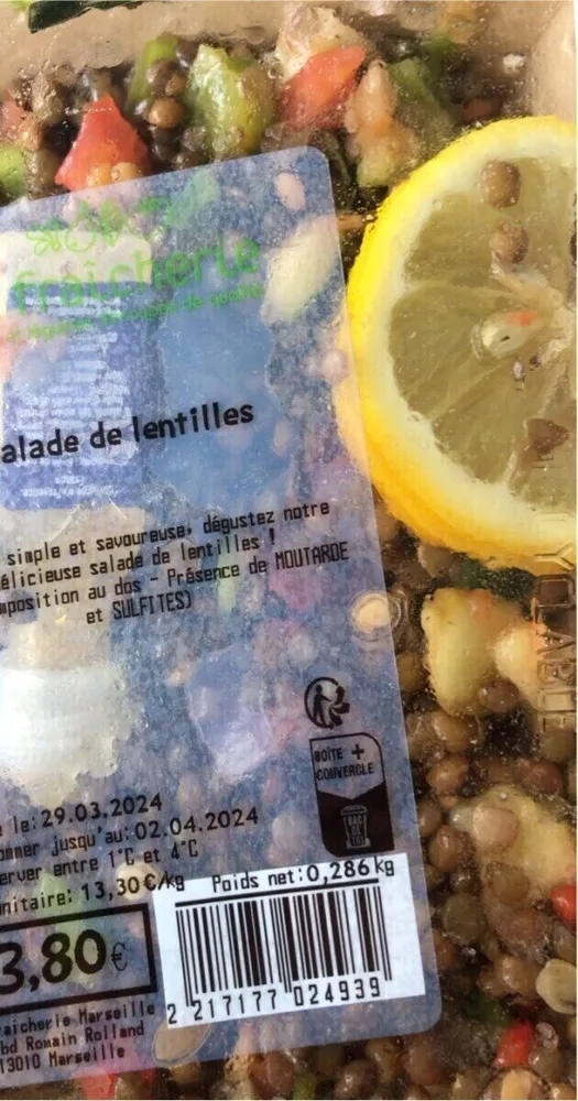 Salade lentilles