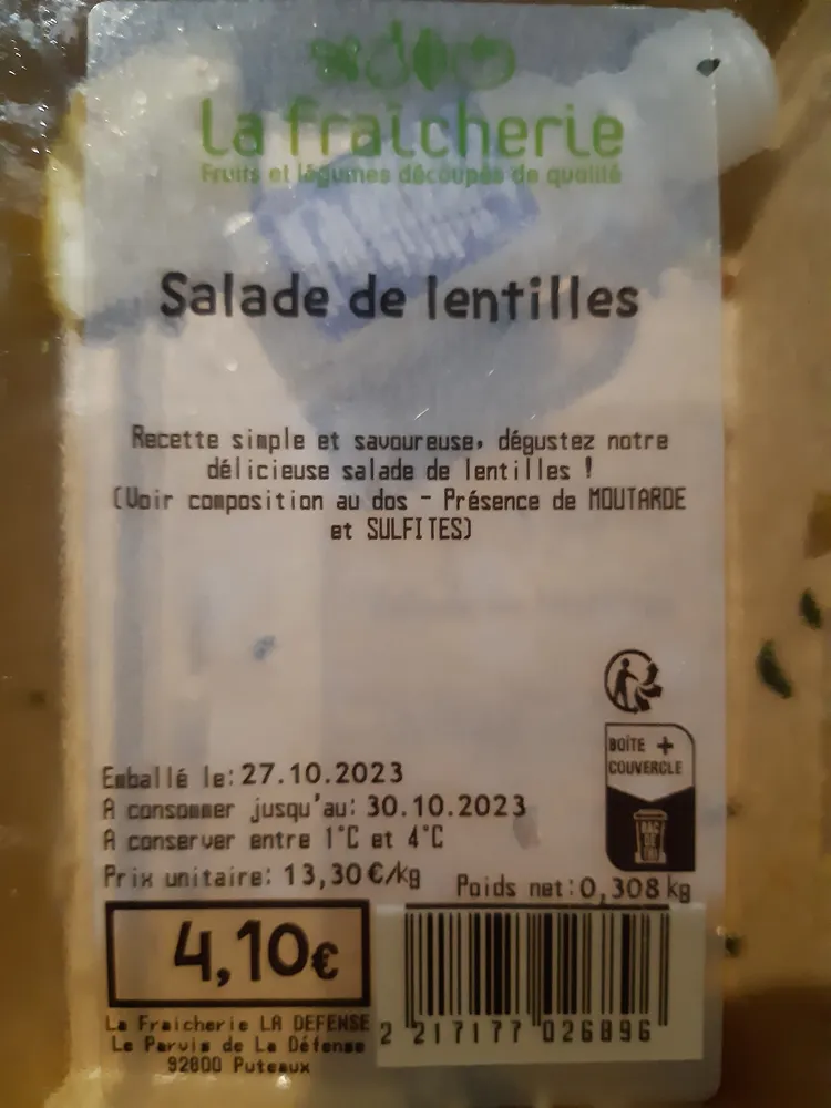 salade de lentilles