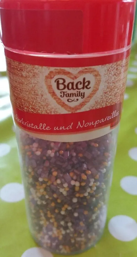 Zuckerkristalle und Nonpareilles