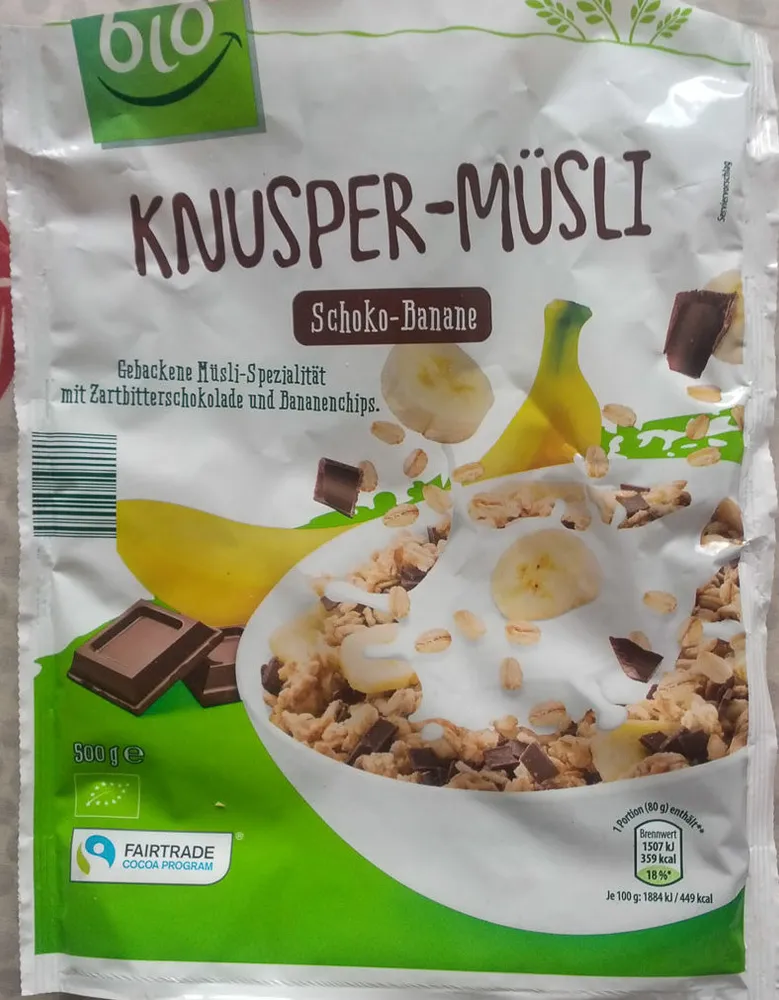 Knusper-Müsli Schoko-Banane