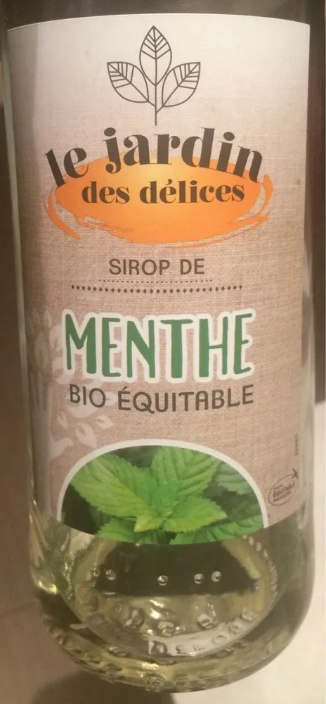 Sirop de menthe bio equitable