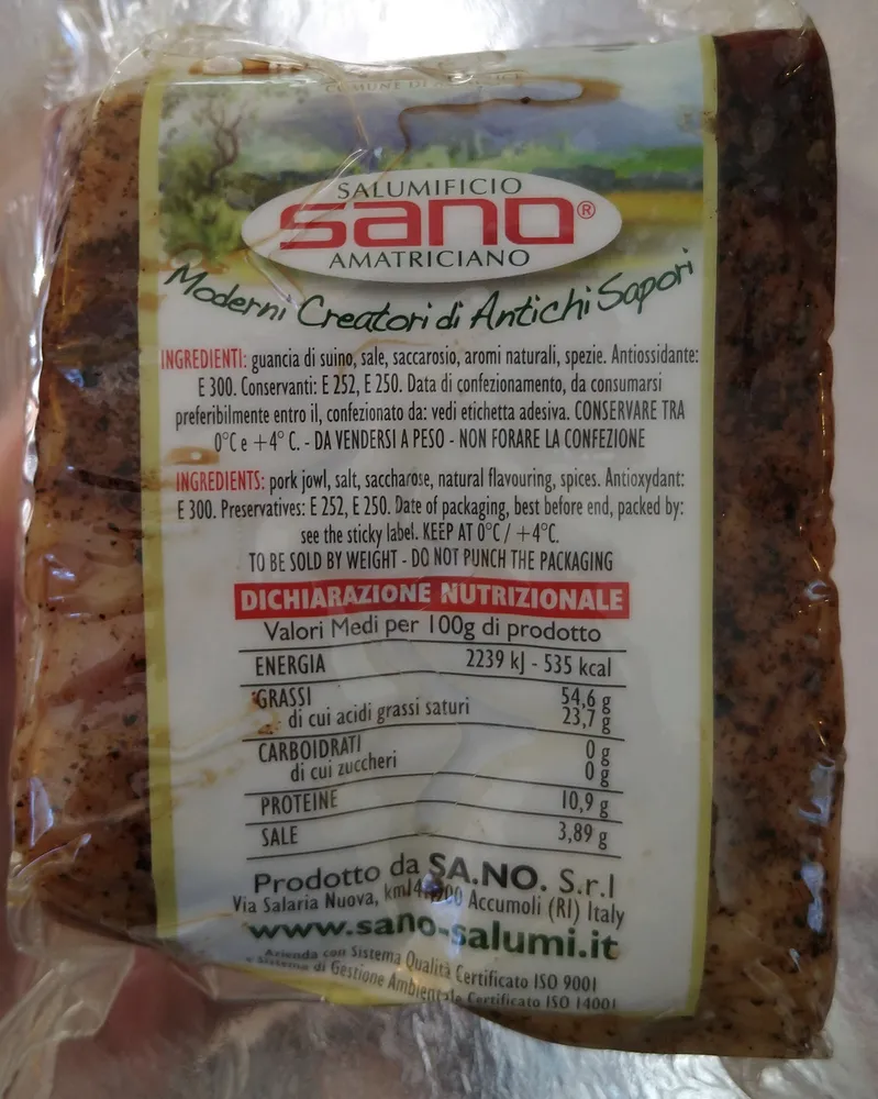 Il guanciale amatriciano