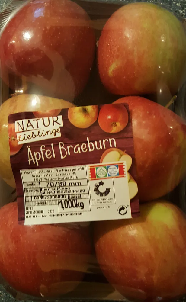 Äpfel Braeburn 70/80 mm