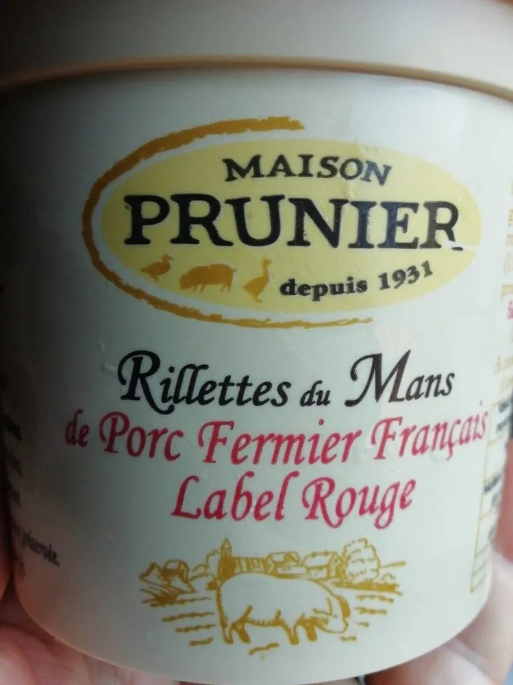 Rillettes du Mans de porc fermier français label rouge