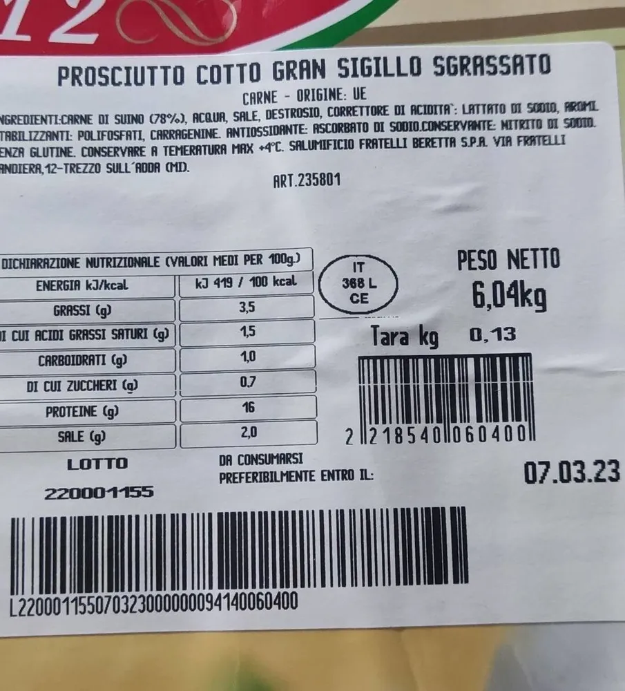 Prosciutto Cotto Gran Sigillo Sgrassato