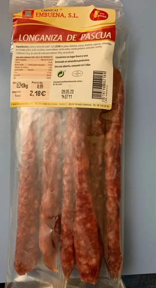 Longaniza de pascua