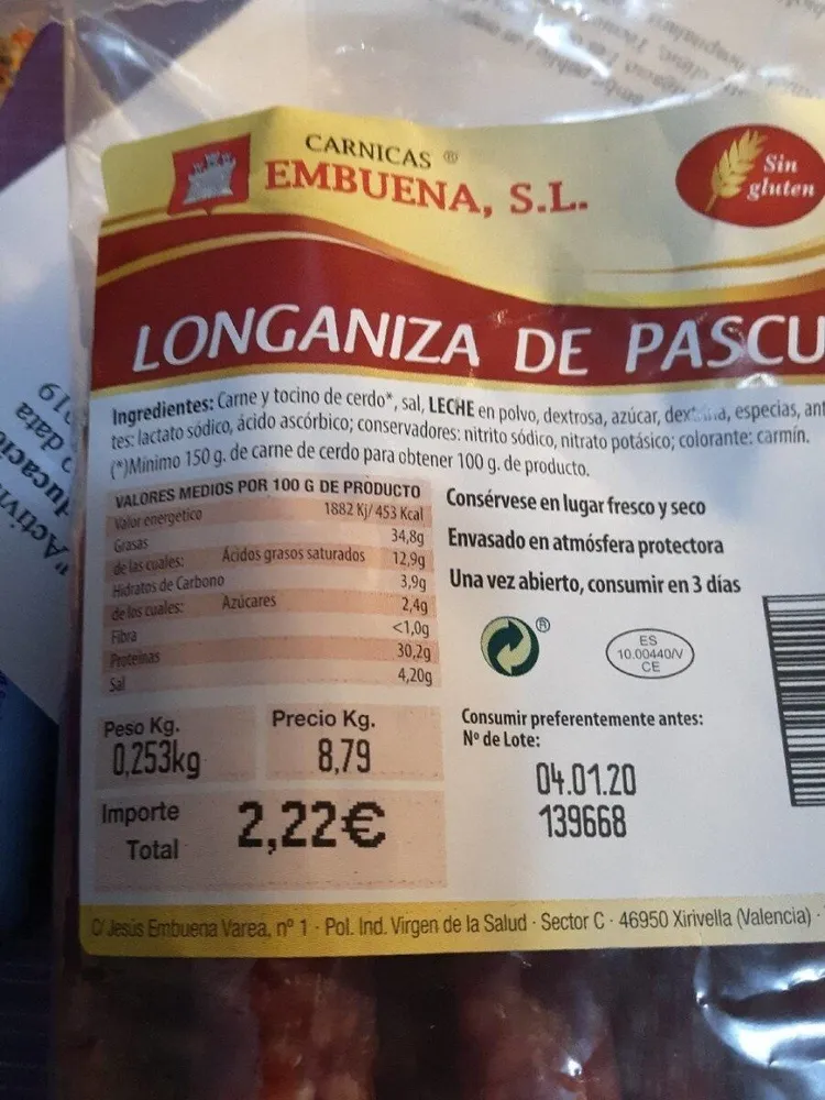 longaniza de pascua