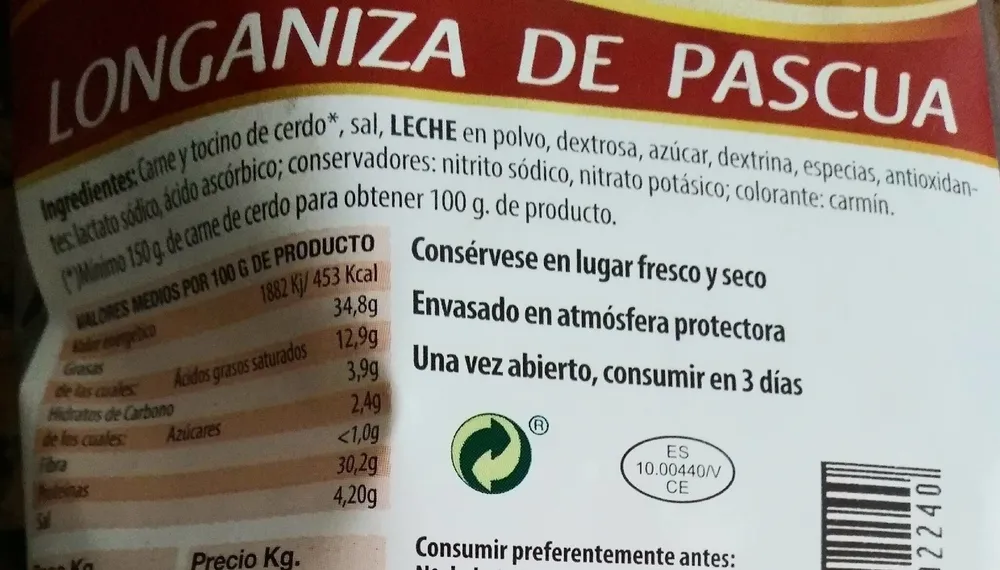 Longaniza de Pascua