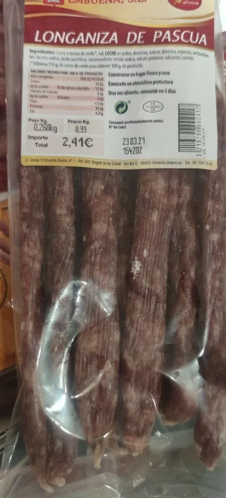 Longaniza de pascua